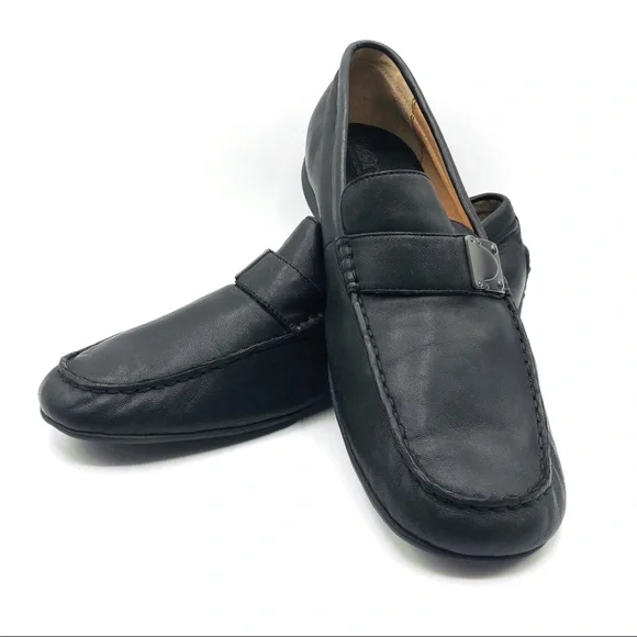 Born Andes Loafers Mens 8 Black Smooth Leather Slip-On Driving Moccasin Shoes Born Andes Mens Leather Moccasin Casual Loafer Driving Shoe  main image 4